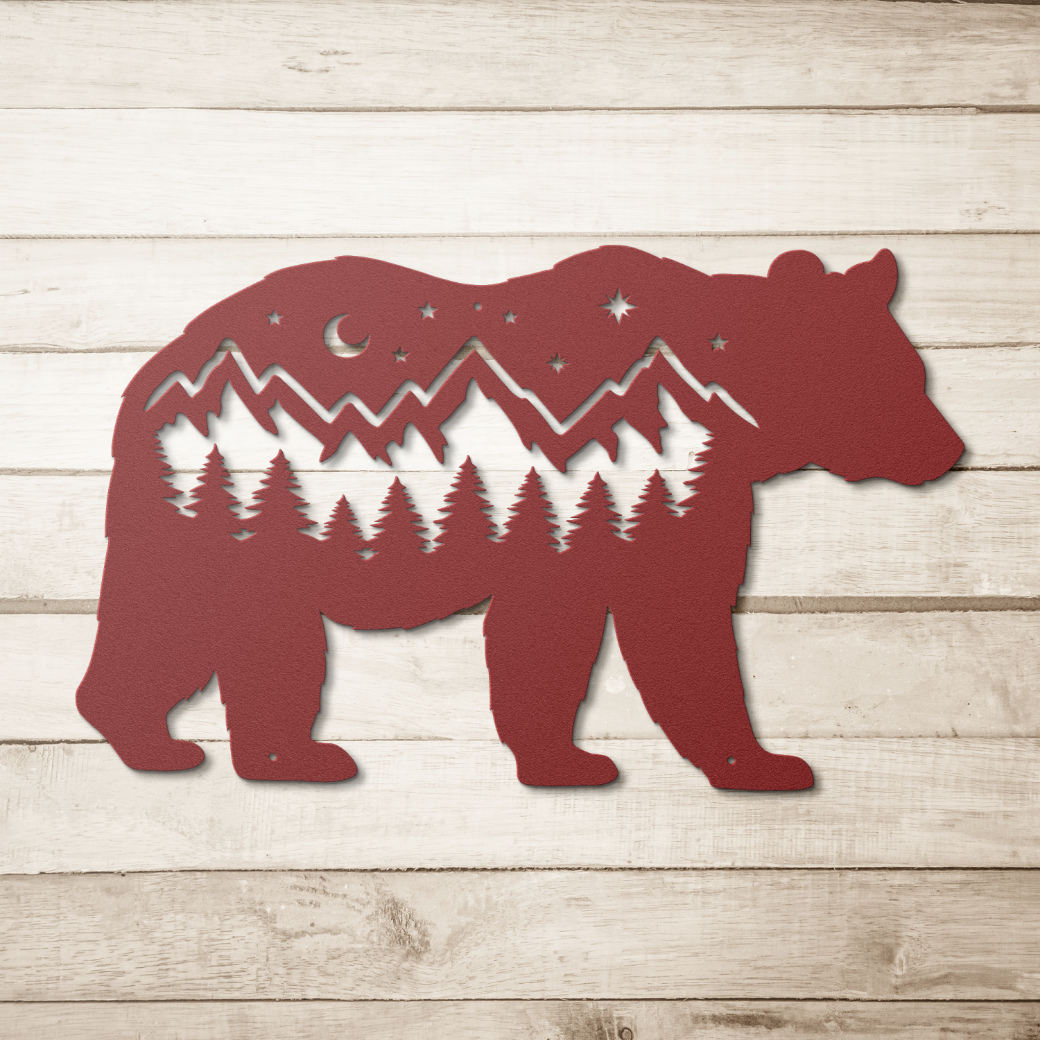 Roaming Bear  in Wilderness Metal Art - Image 5