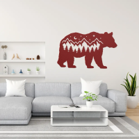 Roaming Bear in Wilderness Metal Art - Image 5
