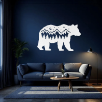 Roaming Bear in Wilderness Metal Art - Image 7