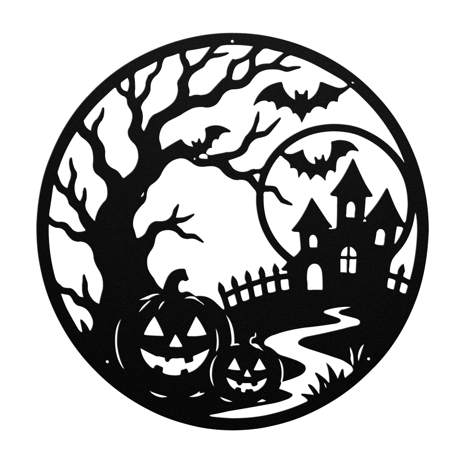 Round Halloween Wall Art