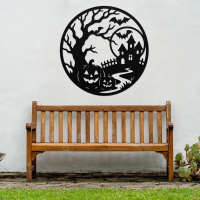 Round Halloween Wall Art