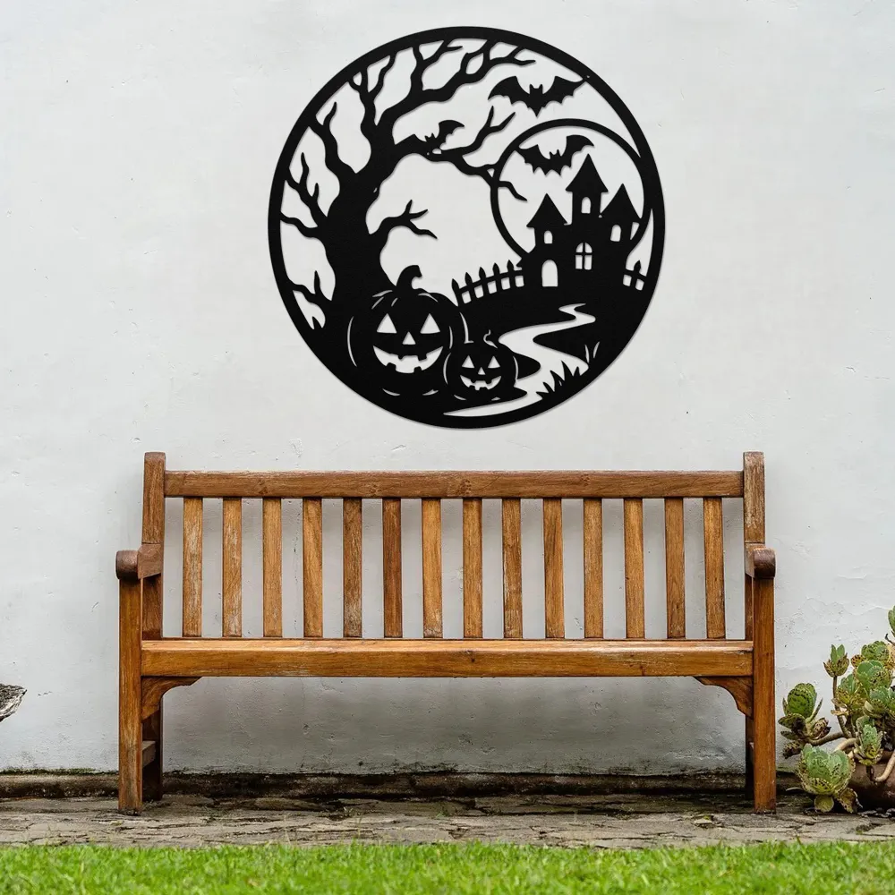 Round Halloween Wall Art