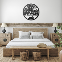 Round Happy Easter Metal Art - Image 3