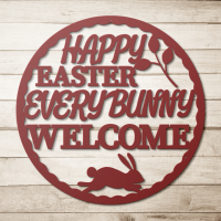 Round Happy Easter Metal Art - Image 5