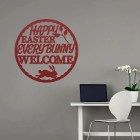 Round Happy Easter Metal Art - Image 5