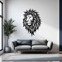 Royal Lion Face Steel Art
