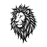 Royal Lion Face Steel Art