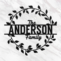Rustic Family Name Metal Outdoor Art