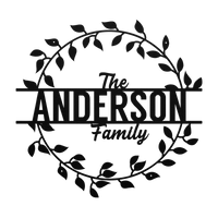 Rustic Family Name Metal Outdoor Art