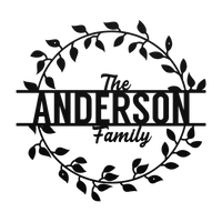 Rustic Family Name Metal Outdoor Art