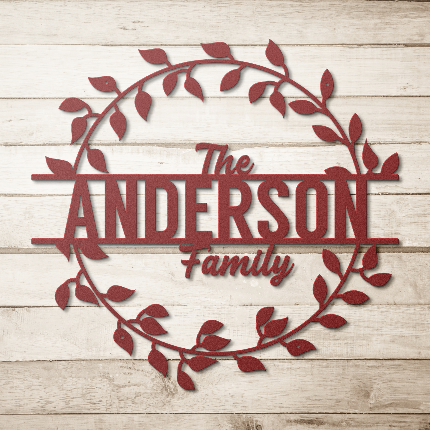 Rustic Family Name Metal Outdoor Art - Image 5