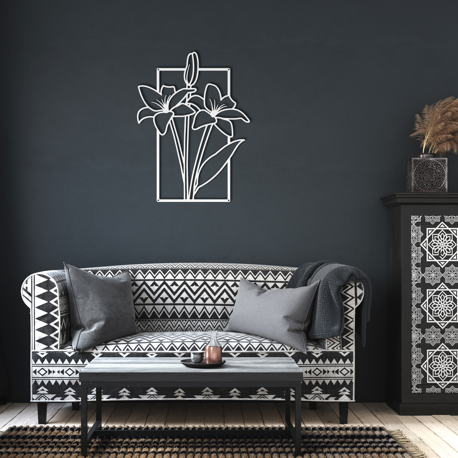 Rustic Floral Meadow Metal Art - Image 6