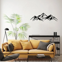 Rustic Mountain Range Metal Art