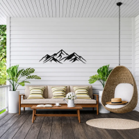Rustic Mountain Range Metal Art - Image 3
