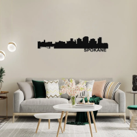 SPOKANE Skyline - Metal Wall Art - Image 2