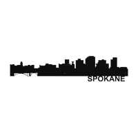 SPOKANE Skyline - Metal Wall Art
