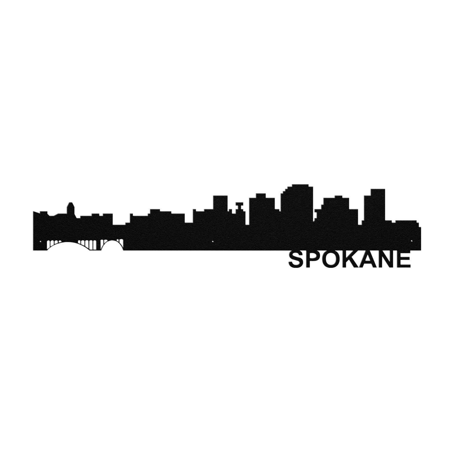 SPOKANE_Skyline_-_Metal_Wall_Art_Black_Transparent_Mockup-thumb.750x750.png SPOKANE Skyline - Metal Wall Art - Image 1