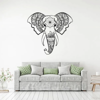 Sacred Elephant Mandala Wall Art - Image 3