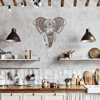 Sacred Elephant Mandala Wall Art - Image 7