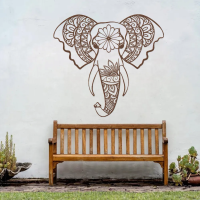 Sacred Elephant Mandala Wall Art - Image 4