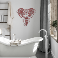Sacred Elephant Mandala Wall Art - Image 4