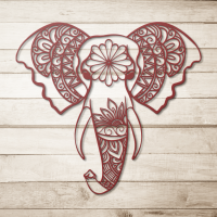 Sacred Elephant Mandala Wall Art - Image 5