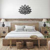 Sacred Lotus Mandala Wall Art - Image 3