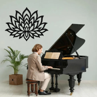 Sacred Lotus Mandala Wall Art - Image 3