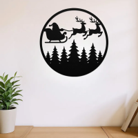 Santa Claus coming Metal Wall Art