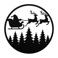 Santa Claus coming Metal Wall Art