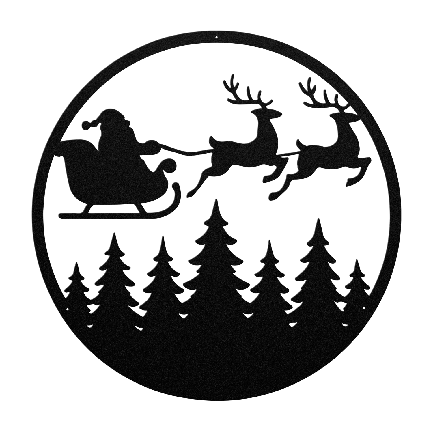 Santa Claus coming Metal Wall Art