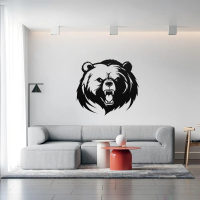 Savage Grizzly Face Steel Wall Art - Image 3