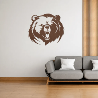 Savage Grizzly Face Steel Wall Art - Image 4