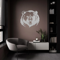 Savage Grizzly Face Steel Wall Art - Image 5