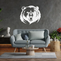 Savage Grizzly Face Steel Wall Art - Image 7