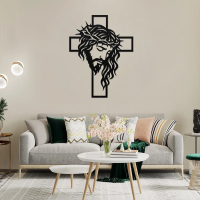 Savior & Cross Steel Wall Art - Image 2