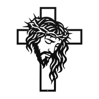 Savior & Cross Steel Wall Art