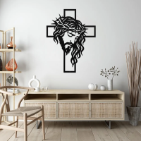 Savior & Cross Steel Wall Art