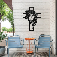 Savior & Cross Steel Wall Art - Image 3