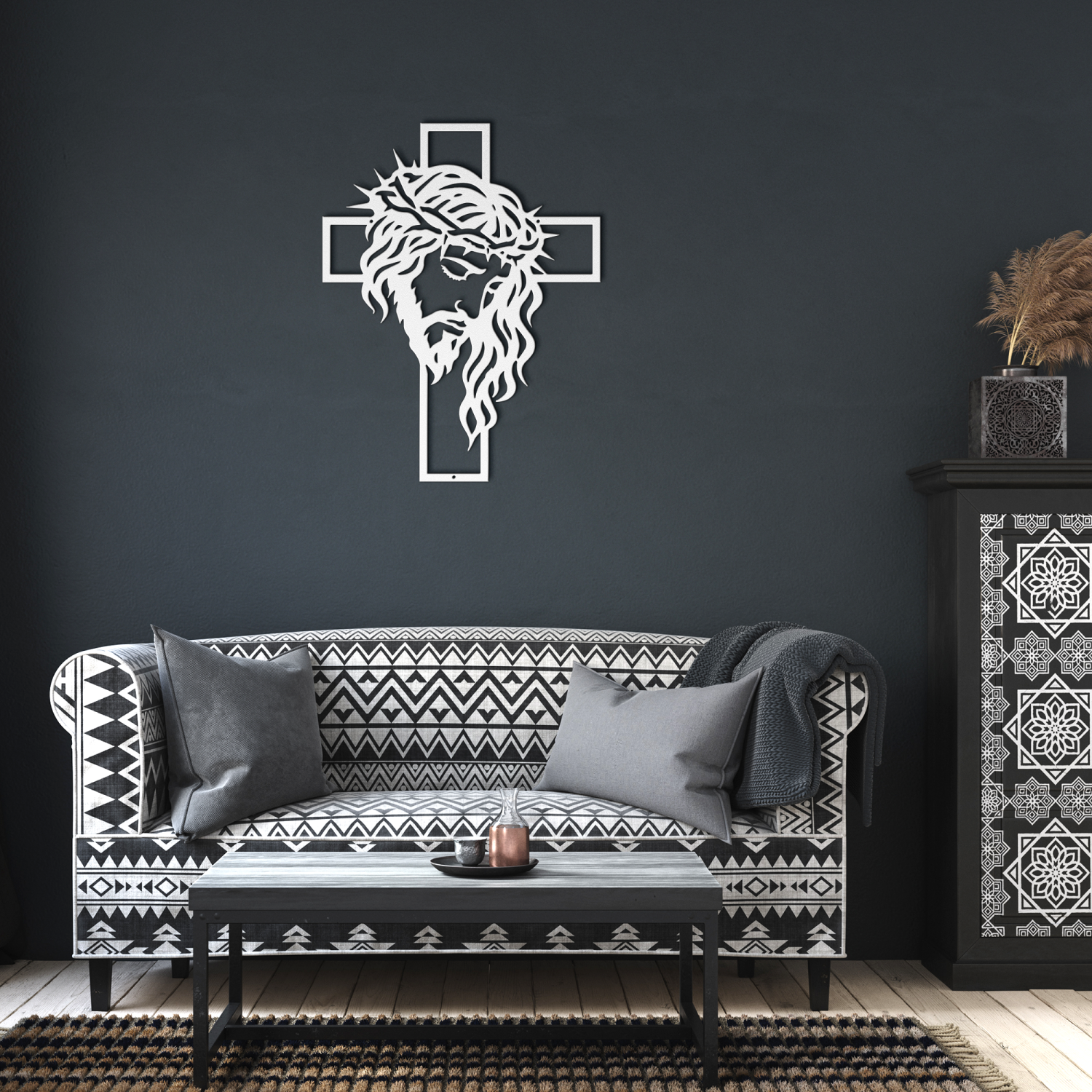 Savior & Cross Steel Wall Art - Image 6