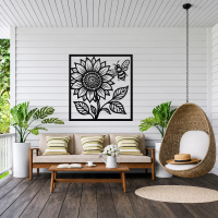 Sunflower & Bee Garden Wall Art - Image 2
