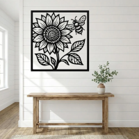 Sunflower & Bee Garden Wall Art