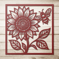 Sunflower & Bee Garden Wall Art - Image 5