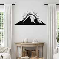 Sunrise Mountain Range Metal Art
