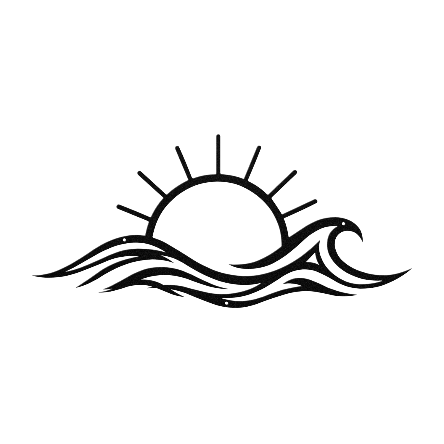Sunset_in_Waves_Metal_Art_Black_Transparent_Mockup-thumb.750x750.png Sunset in Waves Metal Art - Image 1