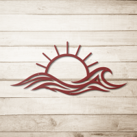 Sunset in Waves Metal Art - Image 5