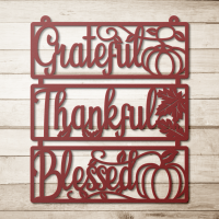 Thankful Grateful Blessed Wall Art - Image 5