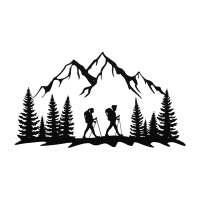 Trekking Mountain Adventure Wall Art