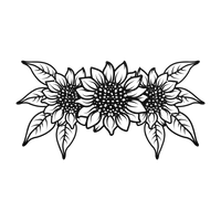Triple Sunflower Bloom Metal Wall Art