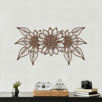Triple Sunflower Bloom Metal Wall Art - Image 4